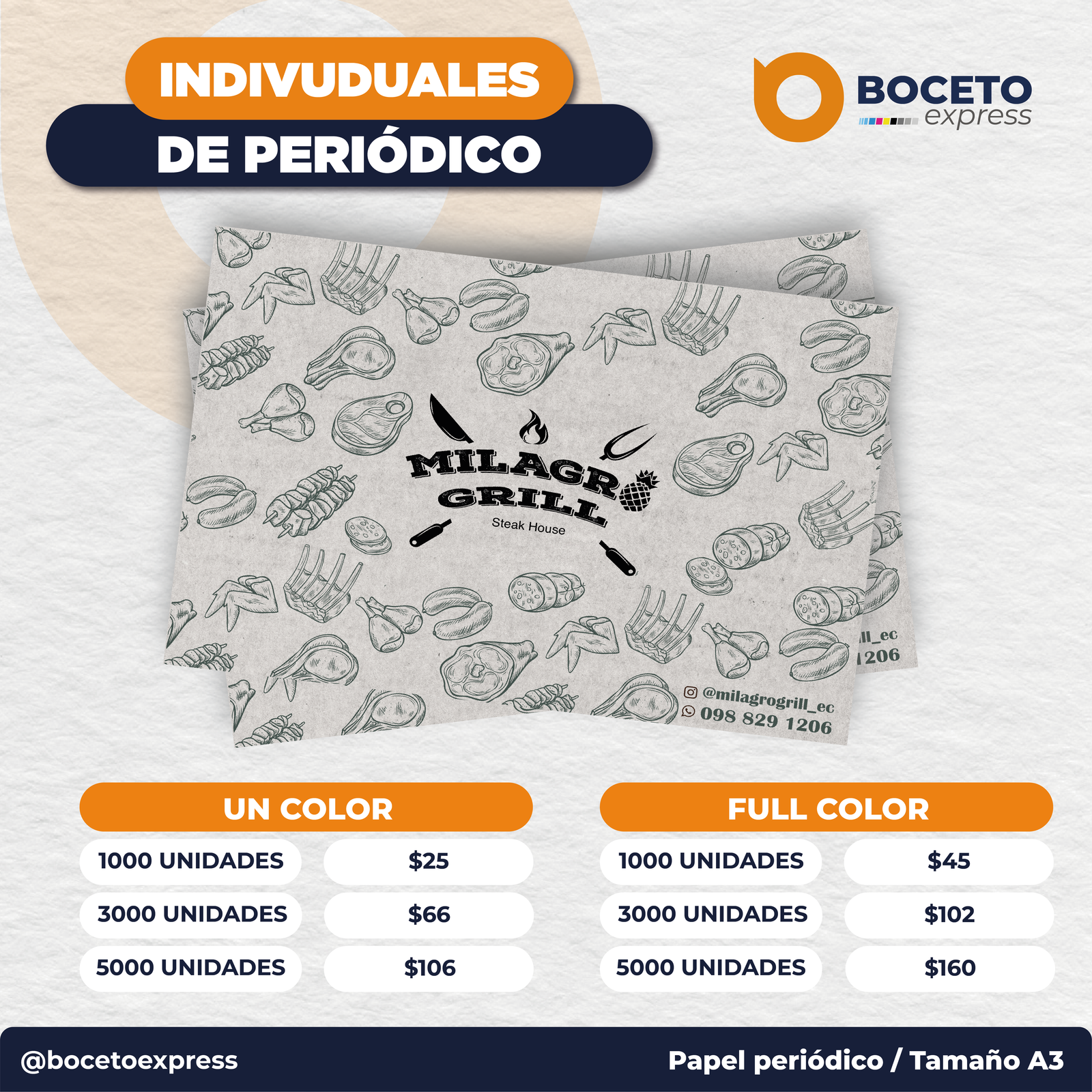 Individuales de Periódico